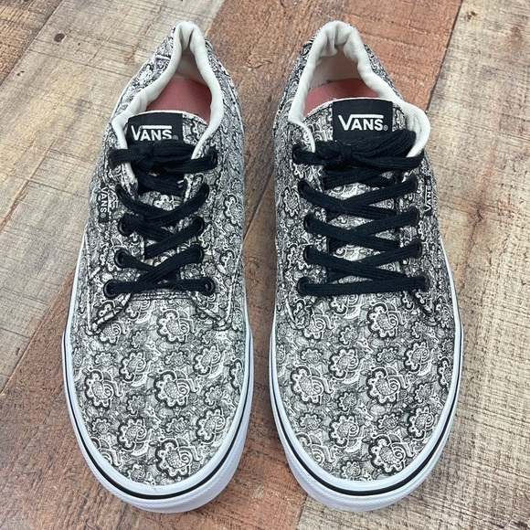 Vans Atwood Women's 8.5 Paisley Print Lace Low Top Sneakers Skate Skater - Picture 2 of 8
